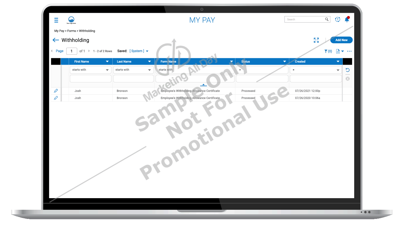 Payroll - W4