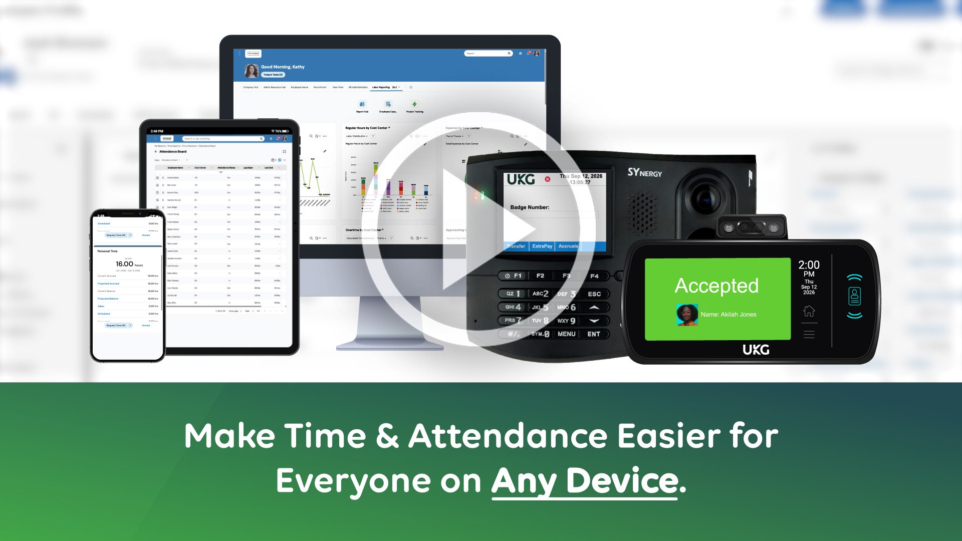 UKG Ready Time and Attendance Video Screenshot