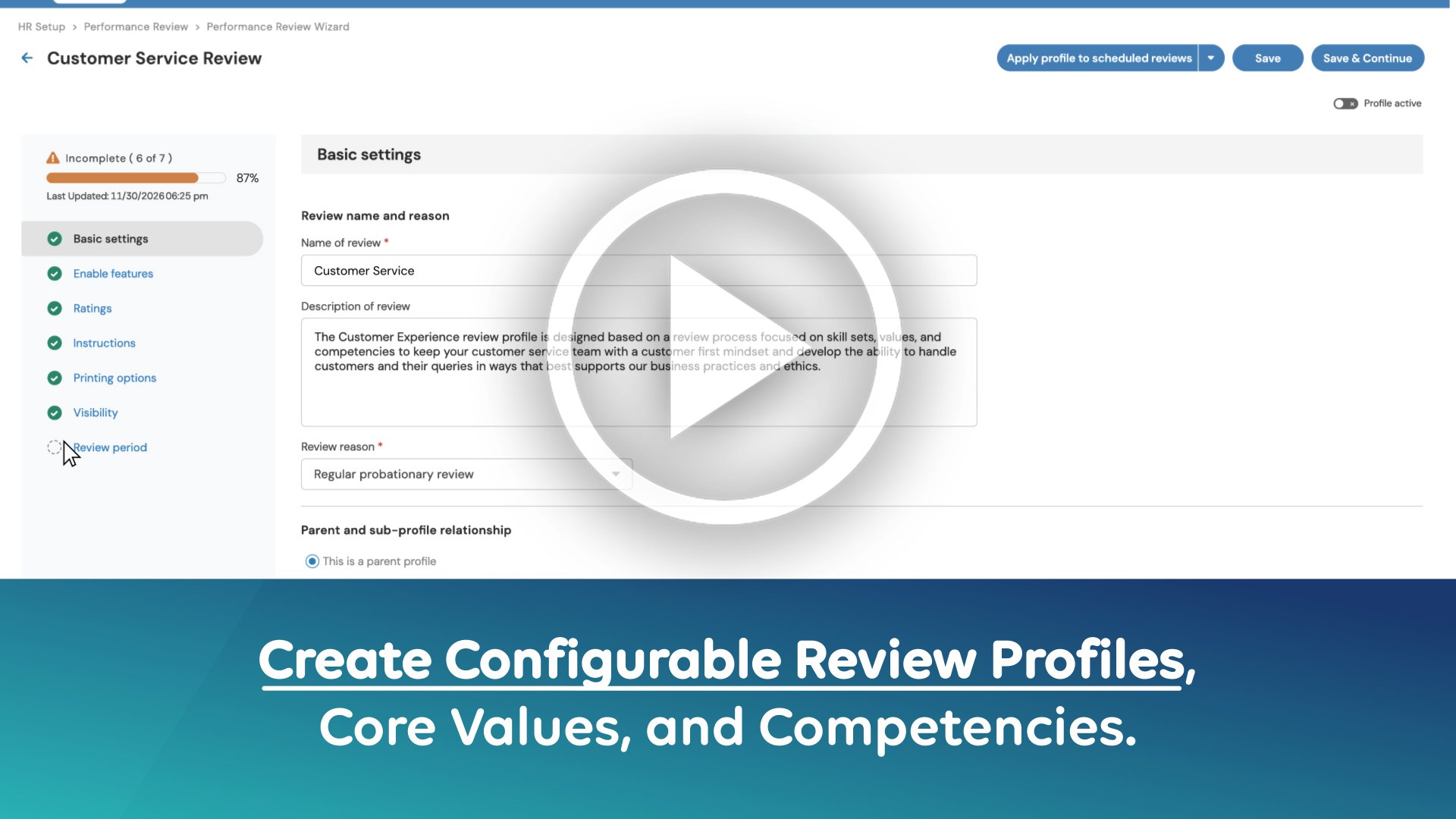Performance (UKG Workforce Ready Performance Management Video Screenshot)