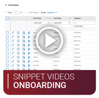 Snippets - Onboarding