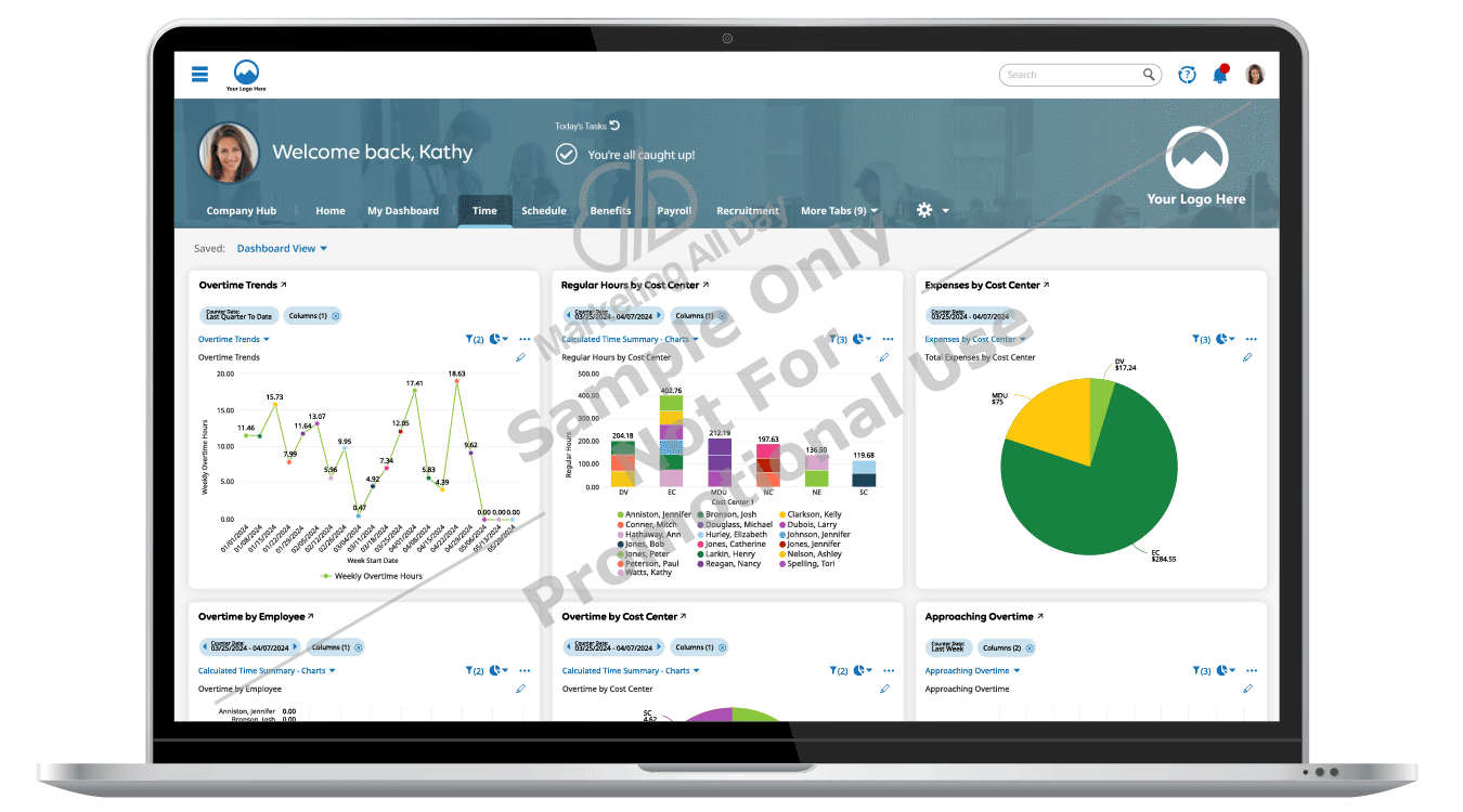 Time and Labor Management TLM Dashboard GIF