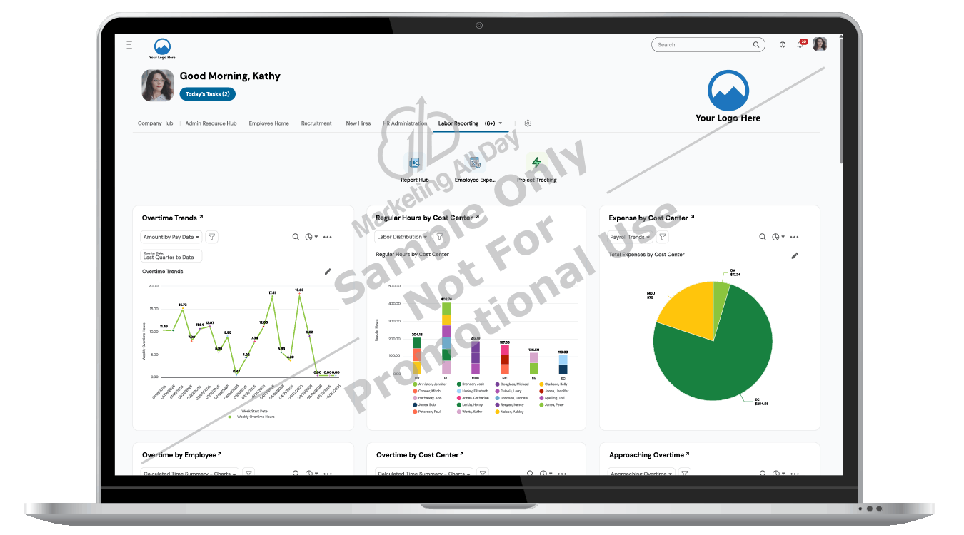 Time and Labor Management TLM Dashboard GIF