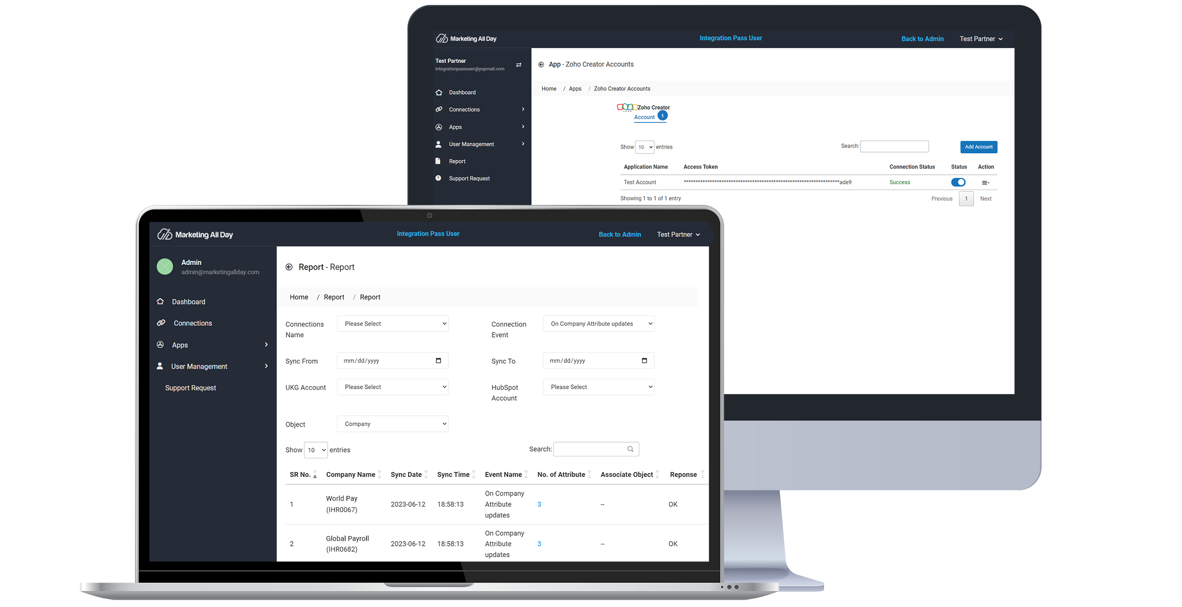 Zoho - Device Screenshot