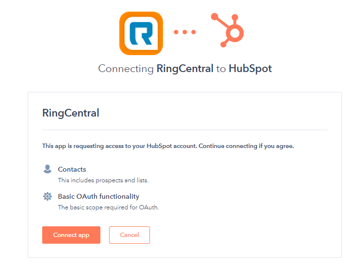 RingCentral x HubSpot Integration Installation and Management
