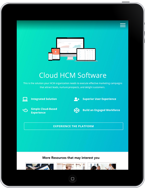 HR Websites Conversion Tablet Screenshot