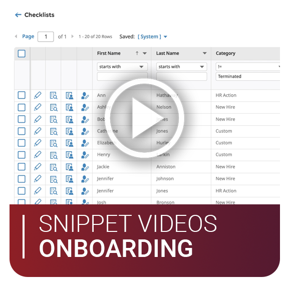 Onboarding Snippet Video