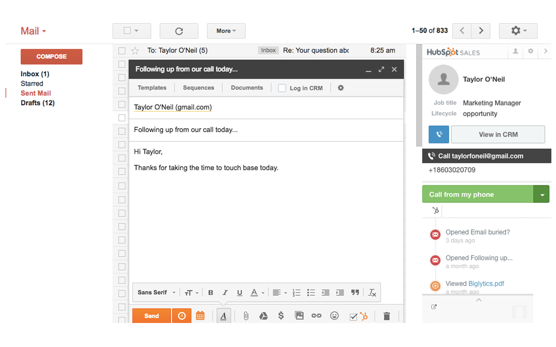 HCM and Payroll Sales Email Tracker